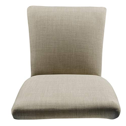 Homepop Home Decor | Classic Upholstered Parsons Dining Chairs | Set of 2 Accent Dining Chairs with Nailhead Trim, Natural Linen - color: Natural, style: Pack of 2
