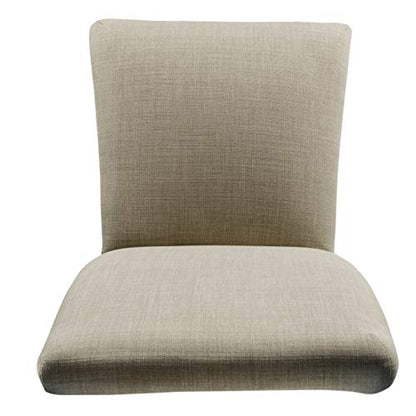 Homepop Home Decor | Classic Upholstered Parsons Dining Chairs | Set of 2 Accent Dining Chairs with Nailhead Trim, Natural Linen - color: Natural, style: Pack of 2
