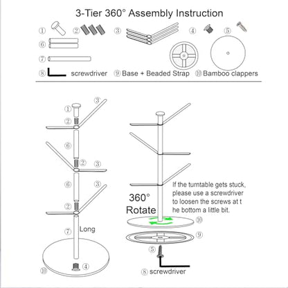 360° Rotating Mug Tree, 6 Hooks Upgraded Stable Metal Mug Holder, Bamboo Base Coffee Mug Cup Rack for Counter Top, Mug Display, Home Storage and Cup Organizer, Black - size: 6 Hooks 360°