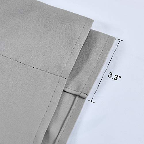 45 Inch Length Balloon Shades Room Darkening Curtain - Adjustable Thermal Insulated Tie Up Curtain Panel for Kitchen (Light Grey,34 W by 45 L,1 Panel) - color: Light Grey, size: 34"W x 45"H