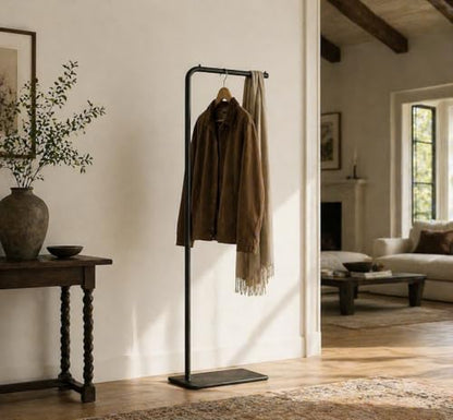 Matte Black Metal Coat Rack, Freestanding Coat Stand with Heavy-weight Slate Base, Modern Clothing Tree for Entryway, Bedroom, Hallway (A13) - color: A13