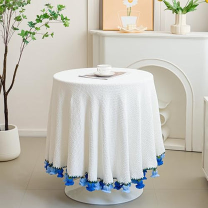 Crochet Flower Bouquet Throw Blanket, Handmade Knitted Blanket with Flowers, Cute Romantic Gift for Her Girlfriend Mom Mother’s Day Valentine Wedding Anniversary Birthday, Blue 40 Inches - color: Blue Lily of the Valley, size: 40 Inches