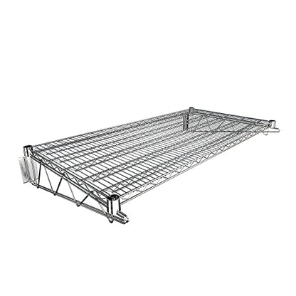 24" x 48" Chrome Wire Wall Mount Shelf - color: Chrome, size: 24" x 48"