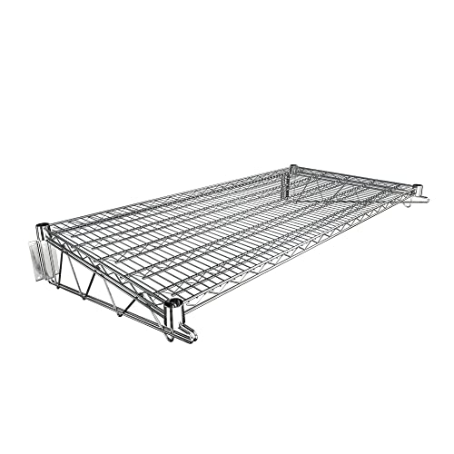 24" x 48" Chrome Wire Wall Mount Shelf - color: Chrome, size: 24" x 48"