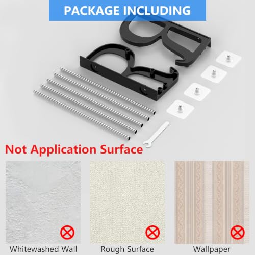 Wall Shoe Rack 4Pack, 8.8" Narrow No-Drill Shoe Organizer for RV | 8.8" Narrow Width, Holds 8 Pairs (2 Per Rack), Adhesive Mount No Drilling, Stainless Steel + ABS, 4-Pack Value - style: Modern