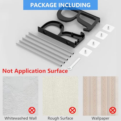 Wall Shoe Rack 4Pack, 8.8" Narrow No-Drill Shoe Organizer for RV | 8.8" Narrow Width, Holds 8 Pairs (2 Per Rack), Adhesive Mount No Drilling, Stainless Steel + ABS, 4-Pack Value - style: Modern
