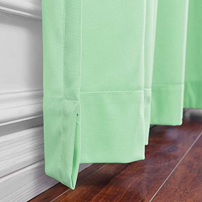 TWOPAGES 5ft Wide x 7ft Tall Flame Retardant Divider Curtains Privacy Cubicle Curtain with Grommet Top (1 Panel,Green) - color: Green, size: 60"W x 84"L (Pack of 1)