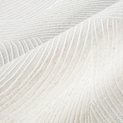 Abani Cream Area Rug – 5' x 8' – Vera Collection – Wave Texture Pattern – Non-Shedding, Easy to Clean – Durable for Living Room, Bedroom, or Office, Pet & Child Friendly - size: 5' x 8' (Rectangular)