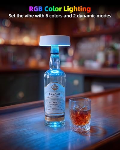 Wireless Bottle Lamp, Rechargeable Wine Bottle Lights for Liquor Bottles | RGB, Touch Control 3 Color Temperatures, Dimmable, Outdoor Waterproof, Restaurant & Home Bar Décor, Gift, White 1Pc - color: White