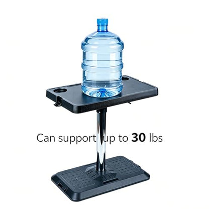 Portable Car Laptop Desk, Pneumatic Height & Angle Adjustable Vehicle Table Tray, 360 Degree Rotatable Travel Desk for Front Rear Passenger Seat, Ideal for Work, Dining, Camping and Home Use