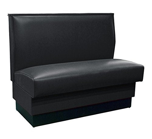 American Tables & Seating QAS-36-Tsunami-ARM-126-M Plain Back Upholstered Booths, Single, 36" Height, Black