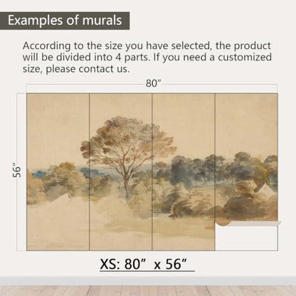 AFZEVEB-Beige Jungle Peel and Stick Wallpaper Walls Mural for Bedroom - color: X808, size: 80" x 56"