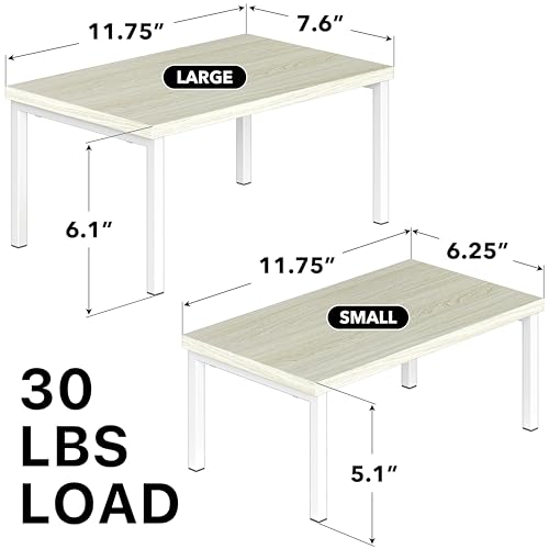 Simple Houseware Stackable Cabinet Counter Shelf Wooden Surface, Maple | Expandable Organizer 7.6" D x 11.75" W x 6.1" H - color: Maple