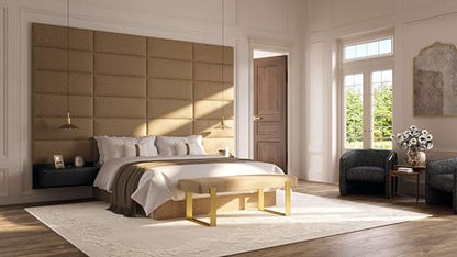 Vänt Wall Mounted Headboard Panels, King/Twin, Boucle Beige - color: Boucle Beige, size: 39"