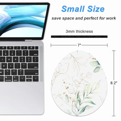 Rimilak Small Mouse Pad 8.2 x 7 Inch, Irregular Mini Mousepad, Boho Leaves | Non-Slip Rubber Base, Waterproof Compact Mouse Mat for Laptop Computer Wireless Mouse Keyboard Home Office Travel - color: Boho Leaves, size: 8.2L x 7W inches