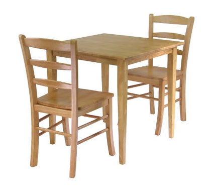 Winsome Groveland 3pc Dining Set, Square Table with 2 Chairs | Practical & Elegant Dinner Set for Eating, Study, Work, Sturdy Furniture for Kitchen, Dining Room, Office, Entryway - color: Light Oak