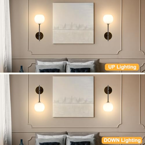 Brown Gold Battery Operated Wall Sconces Set of 2, Rechargeable Wireless Wall Lights with Milky White Frosted Glass, 12 RGB and 3CCT Dimmable, Wall Lamps with Remote for Bedroom Living Room Hallway - color: Brown Gold