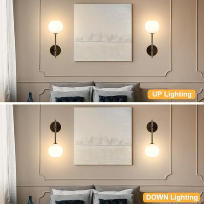 Brown Gold Battery Operated Wall Sconces Set of 2, Rechargeable Wireless Wall Lights with Milky White Frosted Glass, 12 RGB and 3CCT Dimmable, Wall Lamps with Remote for Bedroom Living Room Hallway - color: Brown Gold