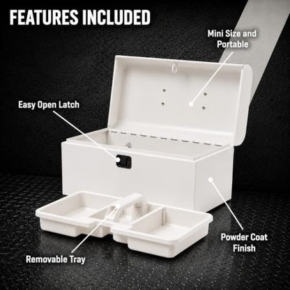 K.balt Retro Portable Mini Toolbox White Steel Tool Box - color: White, size: Retro