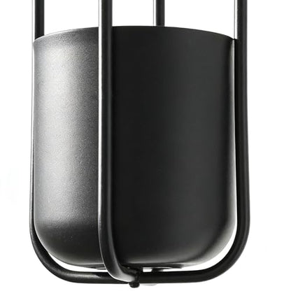 Hanging Planters for Indoor Plants Black Modern Hanging Pots for Plants 5.5 Inch,Metal Hanging Baskets Window Plant Hanger Ceiling Hanging Flower Pots with Chain for Wall Decor