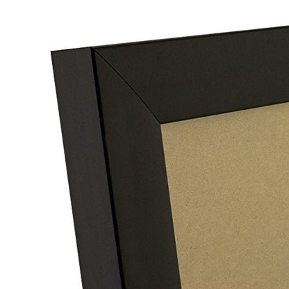 Craig Frames 1WB3BK Picture Frame 7-Piece Wall Set, Black Frames, White Display Mats - color: 500FSET01S07X Black Frame Set