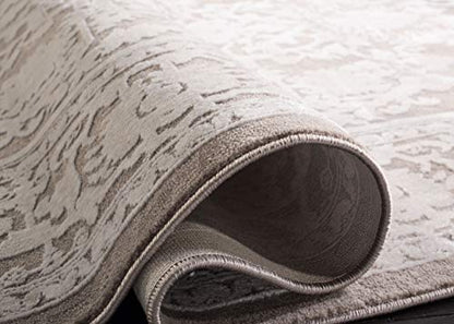 SAFAVIEH Reflection Collection Runner Rug - 2'3" x 10', Beige & Cream, Non-Shedding & Easy Cleaning, Ideal for Living Room, Bedroom (RFT665A) - color: Beige/Cream, size: 2'3" x 10' (Runner)