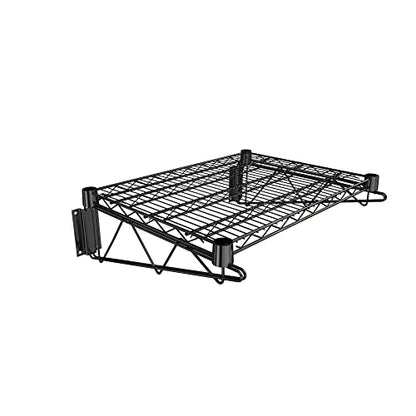18" x 24" Black Epoxy Wire Wall Mount Shelf - color: Black, size: 18" x 24"