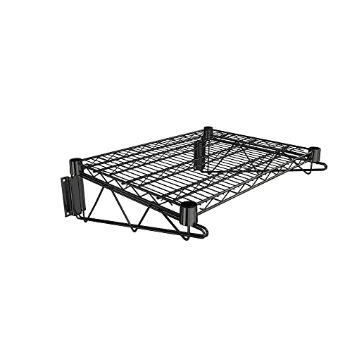 18" x 24" Black Epoxy Wire Wall Mount Shelf - color: Black, size: 18" x 24"