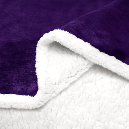BEAUTEX Sherpa Fleece Twin Blankets Soft Fluffy Flannel Plush Cozy | Fuzzy Purple Cuddle Blanket for Couch, Bed, Sofa, Adults (60" x 80", Purple) - color: Purple, size: Twin-60"x80"