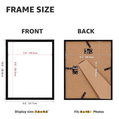 Giftgarden 8x10 Picture Frame Set of 18, Lightweight 8 by 10 Frames Bulk for Gallery Wall Photo Hanging and Tabletop Display, Black - color: Black*18, size: 8x10