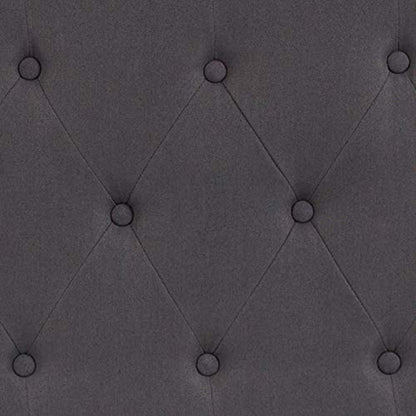 EMMA + OLIVER Dark Gray King Tufted Headboard | Adjustable Bed Rail Slots, Fabric Upholstered - color: Dark Gray, size: King