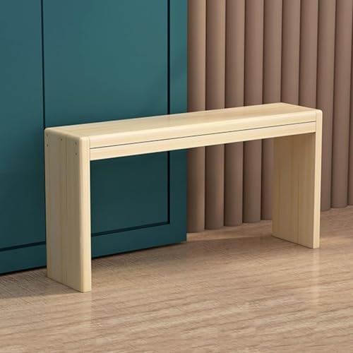 Small Wood Dining Bench, Solid Wood Entryway Bench, Farmhouse Style Seat, Armless Design, Fits Entryways, Dining Rooms and Space At The Foot of The Bed - size: 150x20cm/59.1x7.9in