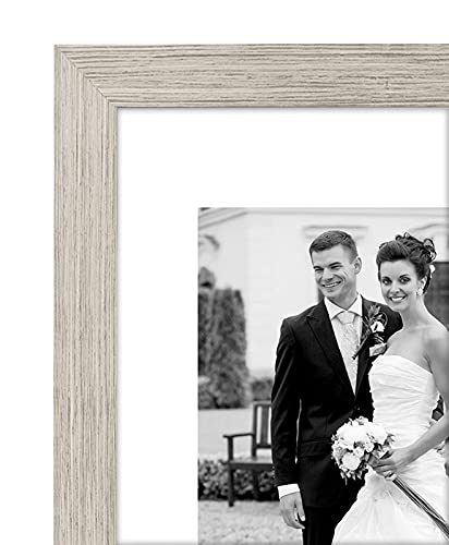Americanflat Set of 7 Picture Frames with Shatter-Resistant Glass - Gallery Wall Frame Set with One 11x14, Two 8x10 and Four 5x7 Frames - Signature Collection - Driftwood | Includes one 11x14, two 8x10 and four 5x7, shatter-resistant glass, hanging hardwa