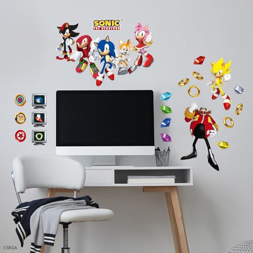 RoomMates Sonic The Hedgehog Characters Wall Decals, RMK5584SCS