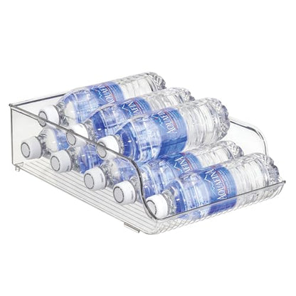 iDesign Plastic Water Bottle Organizer, Clear, 2-Pack | For Fridge, Bottle Holder, For Kitchen and Pantry - style: Pack of 2