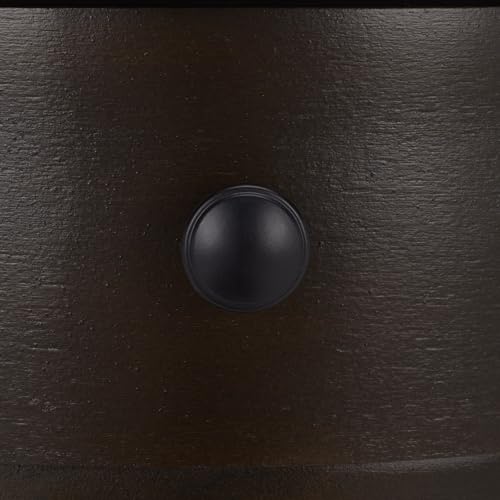 SAFAVIEH Furniture - Tabitha 1-Drawer Accent Table - Dark Chocolate - Solid Wood - Farmhouse Storage Design - Ideal for Living Room, Entryway, 17.7" W x 17.7" D x 26" H - Fully Assembled (AMH5712F) - color: Dark Chocolate