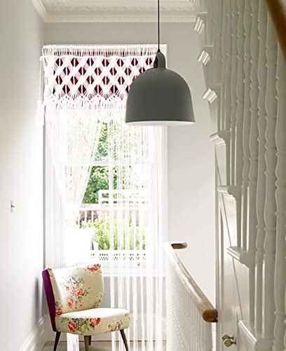 kiido Macrame Curtain for Doorway Window Large Boho Wall Hanging Handmade Bohemian Decor Wedding Backdrop Arch Room Divider for Bedroom Living Room Apartment, 30''W x 78''L