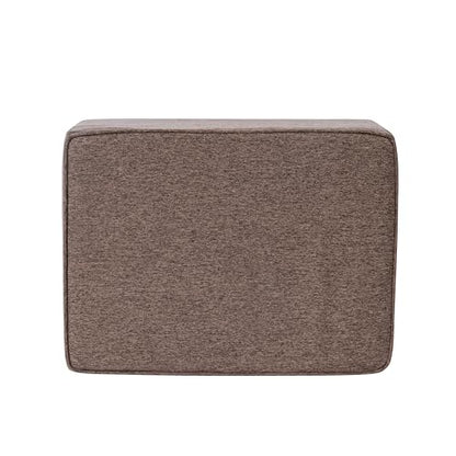 HomePop 24" Dinah Collection Storage Ottoman - Chocolate Brown - color: Brown