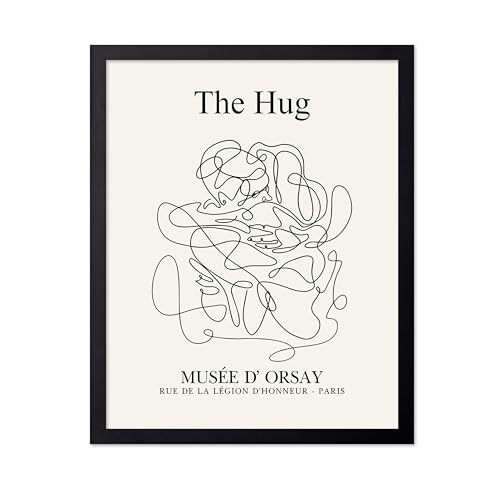 Poster Master Vintage Poster - Retro The Hug Print - Line Drawing Art - Abstract Art - Gift for Men & Women - Minimal Wall Decor for Living Room, Bedroom or Office - 11x14 UNFRAMED Wall Art - color: Style-04, size: 11"L x 14"W