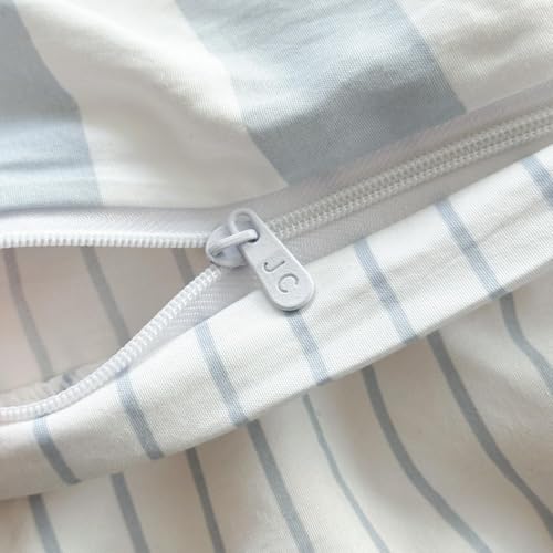 Striped Duvet Cover King Size Blue White Stripes Reversible Bedding Set Vertical Striped Duvet Cover Set Soft Lightweight Microfiber Quilt Cover with Zipper Closure and 2 Pillowcases - color: Blue White Striped, size: King(No Comforter)