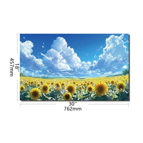 Evgosm Tempered Glass Backsplash for Kitchen, sunflower Stove Splashback, Glass Backsplash, Used for Kitchen Wall Protection and Decoration, Easy to Install and Clean. (30x18'') - size: 30"L x 18"W