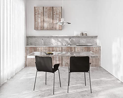 Wallpaper 118" x17.7''Wood Wallpaper Brown Thicken Grey Dark Wood Contact Paper Gray Brown Wood Plank Wood Peel and Stick Wallpaper Removable Rustic Wood Grain Self Adhesive Cabinet Vinyl Roll - color: Grey Brown-1, size: 17.7" x 118"