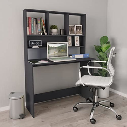 Armoire Desk for Home Office, Modern, Compact, Diamond, Grey, Acrylic, Brushed, Adjustable Height - color: Grey, size: Compact