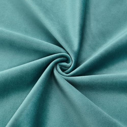 Zihanhome Velvet Storage Ottoman Bench, Button Tufted Ottoman with Hidden Storage, Upholstered Foot Rest Stool with Solid Wood Legs for Living Room, Bedroom, Entryway & Small Spaces (Mint Blue) - color: Velvet-mint Blue