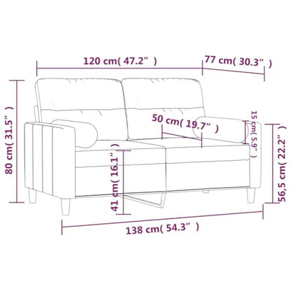 2-Seater Couch Dark Grey 54.3x54.3x31.5 in, Modern Sofa with Removable Polyester Covers, Breathable Loveseat for Living Room, Small Couch for Apartments and Bedrooms - size: 54.3 x 54.3 x 31.5 in (W x L x H)