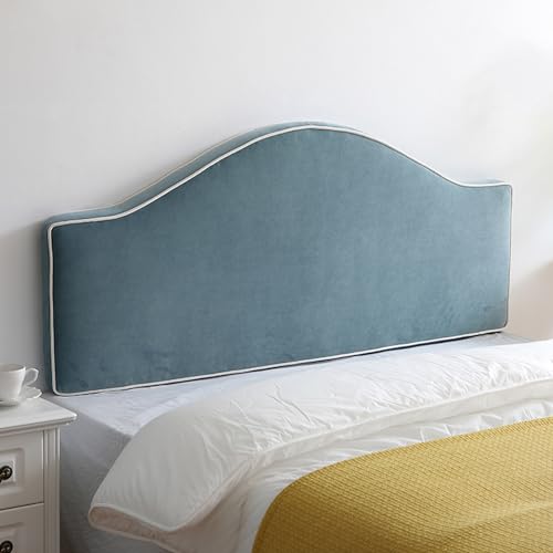 Curved Headboard Pillow Wall Mounted Headboard Reading Pillow,Wedge Upholstered Kid Headboard Support Cushion Daybed Bunk Bed Backrest Bedside Bolster,Blue,Straps 47"/Full - color: Blue, size: Straps 47"/Full