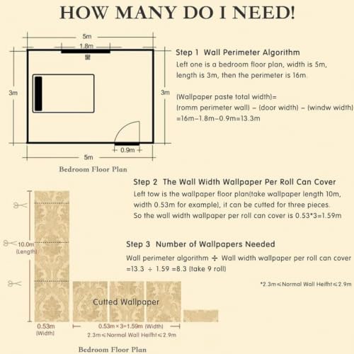 mamonhome Silver Gray Self Adhesive Removable Wallpaper Peel and Stick Wallpaper for Livingroom, Bedroom, Kitchen, Bathroom. (Water Waves(Non-Adhesive)) - color: water waves(Non-adhesive)