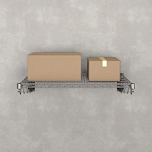 24" x 36" Chrome Wire Wall Mount Shelf - color: Chrome, size: 24" x 36"