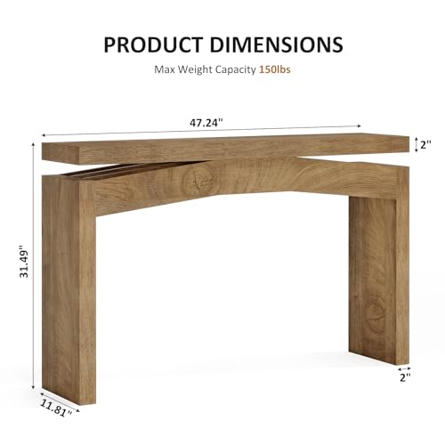 Celaform Console Tables for Entryway, 47.2 Inch Long Sofa Table with Storage, Farmhouse Wood Style Entry Table Behind Couch Table for Living Room, Entrance, Hallway (Light Brown) - color: Light Brown