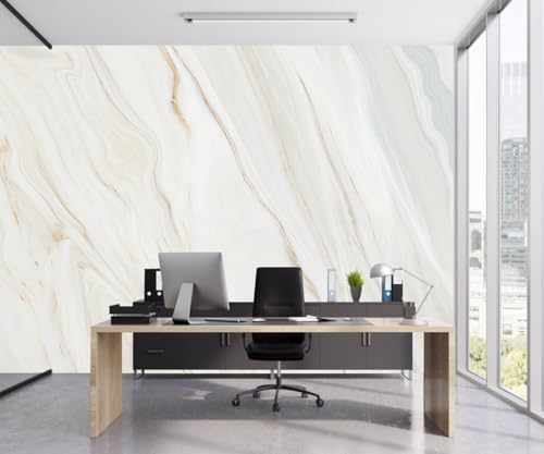 Brown and White Marble Wallpaper Mural Peel and Stick 157"x108" | Living Room Offices - color: ZZ-018, size: 157" x 108"